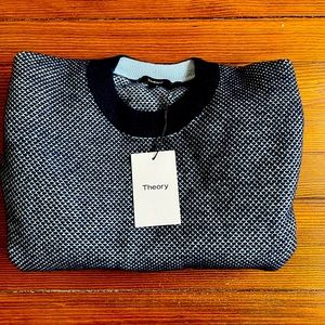 Brand New Theory Mens Cashmere Boland Crew Sweater Navy